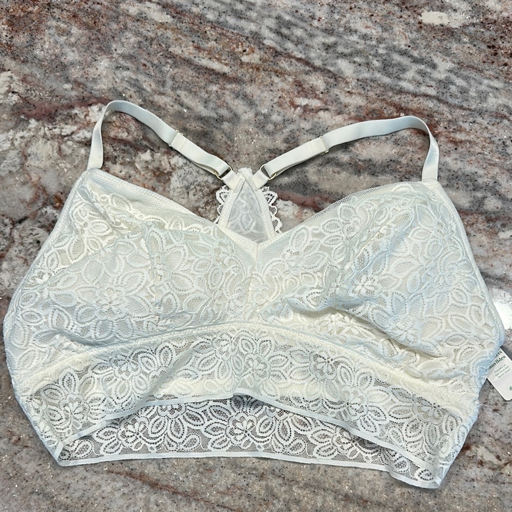 Elegant White Lace Bralette